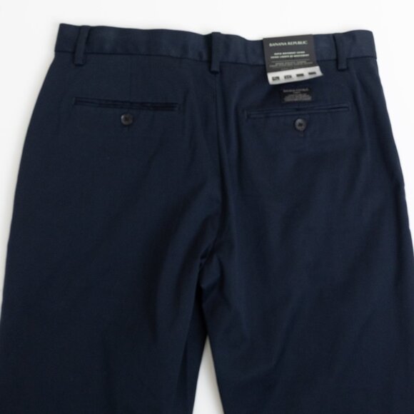 Banana Republic Mason Chino 32x32 Athletic Tapered Rapid Movement Pant Navy Blue - Picture 8 of 13